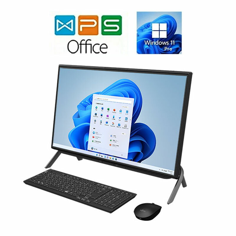 ٻ FMV ESPRIMO FH77/F3 FMVF77F3B Office Core i7 1165G 8GB SSD 256GB+HDD1TB վ (륤) 23.8 磻 Web ťѥ 90ݾ ̵