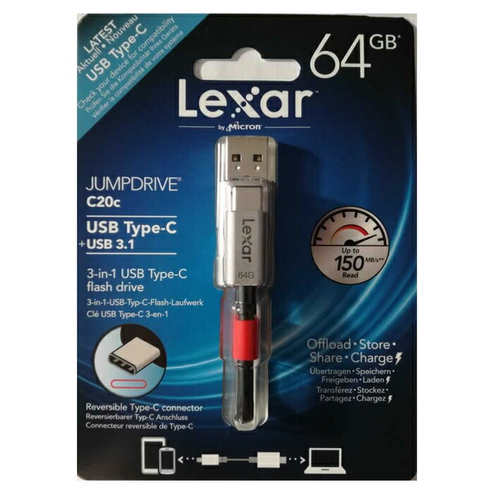 USBメモリー64GB JumpDrive C20c LJDC20c-64GBB