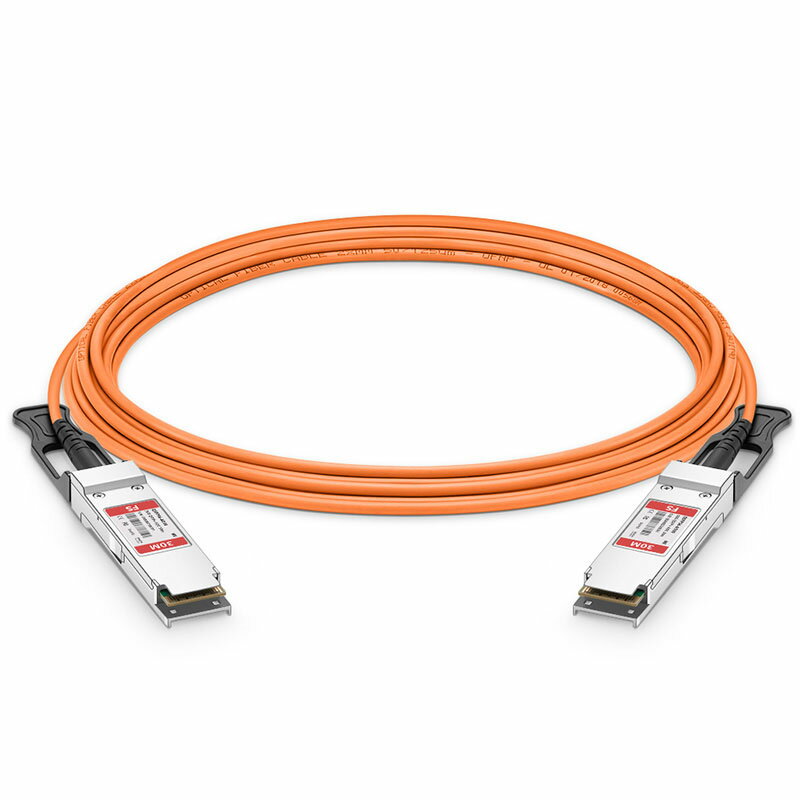 【新品】光 ケーブル FS標準 30m (98ft) Mellanox MC220731V-030互換, 56G QSFP+アクティブオプティカルケーブル(AOC) 送料無料