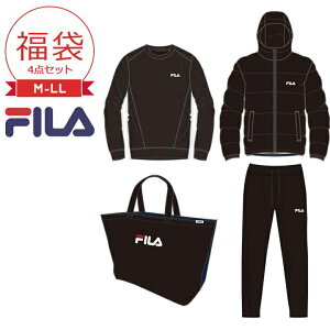 【予約】 福袋 2024 メンズ M L LL 4点セット フィラ FILA スポーツ ルームウェア 2024年 新作福袋 中綿ジャケット スウェットシャツ スウェットパンツ トートバッグ 大人 男性