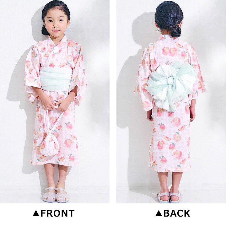＼大決算セール／浴衣 アンパサンド キッズ ジュニア 女の子 かぶり 100cm 110cm 1...