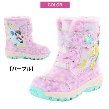 ディズニープリンセス ウィンターブーツ シューズ ベビー キッズ 女の子 13cm 14cm 15cm 16cm 17cm 18cm 冬靴 スノーシューズ 子供用 女児 1歳 2歳 3歳 4歳 5歳 6歳 ラプンツェル アリエル ベル 白雪姫 シンデレラ
