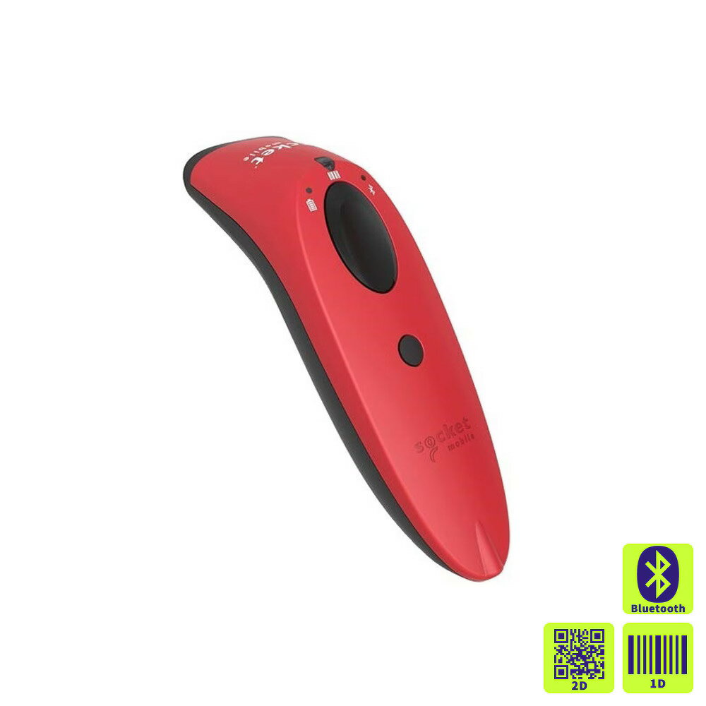 Airレジ対応 Socket Scan S720シリーズ 一般用途向け1D/2DバーコードスキャナーCX3976-3033 赤 (iOS・Android・Windows対応/Bluetooth)