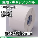 【新盛（HALLO）】TokiPri用ハローラベル 40T60SG 無地 横40×縦60mm（290枚）10巻セット あす楽♪ 1