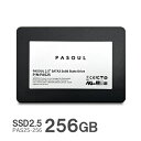 PASOUL SSD256GB 2.5インチ SATA3 6GB/sに準拠 3D NAND 最大読取り550MB/s 最大書込み480MB PAS25-256