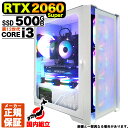 楽天パソコンショップ北村商店【新品 国内生産】ゲーミングPC デスクトップパソコン GeForce RTX2060Super パソコン 第12世代 Intel Corei3 12100F 最大4.30GHz Windows11 10 SSD 500GB メモリ16GB デスクトップPC 1年保証 安い デスクトップPC eスポーツ ゲーミングパソコン 激安 ゲーム 本体のみ