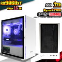 【VRAM16GB! 国内生産 新品 最安値に挑戦!】ゲーミングPC 本体のみ デスクトップパソコン AMD Ryzen7 7700 RX9060XT Windows11 SSD1TB パソコン メモリ 32GB ゲーミングパソコン ゲーミング ゲーム デスクトップPC 高スペック 安い eスポーツ おしゃれ ゲーム