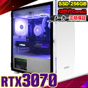 【最短で当日発送!国内生産 新品 最安値に挑戦!】 ゲーミングPC デスクトップパソコン RTX3070 パソコン 第12世代 Intel Corei3 121...