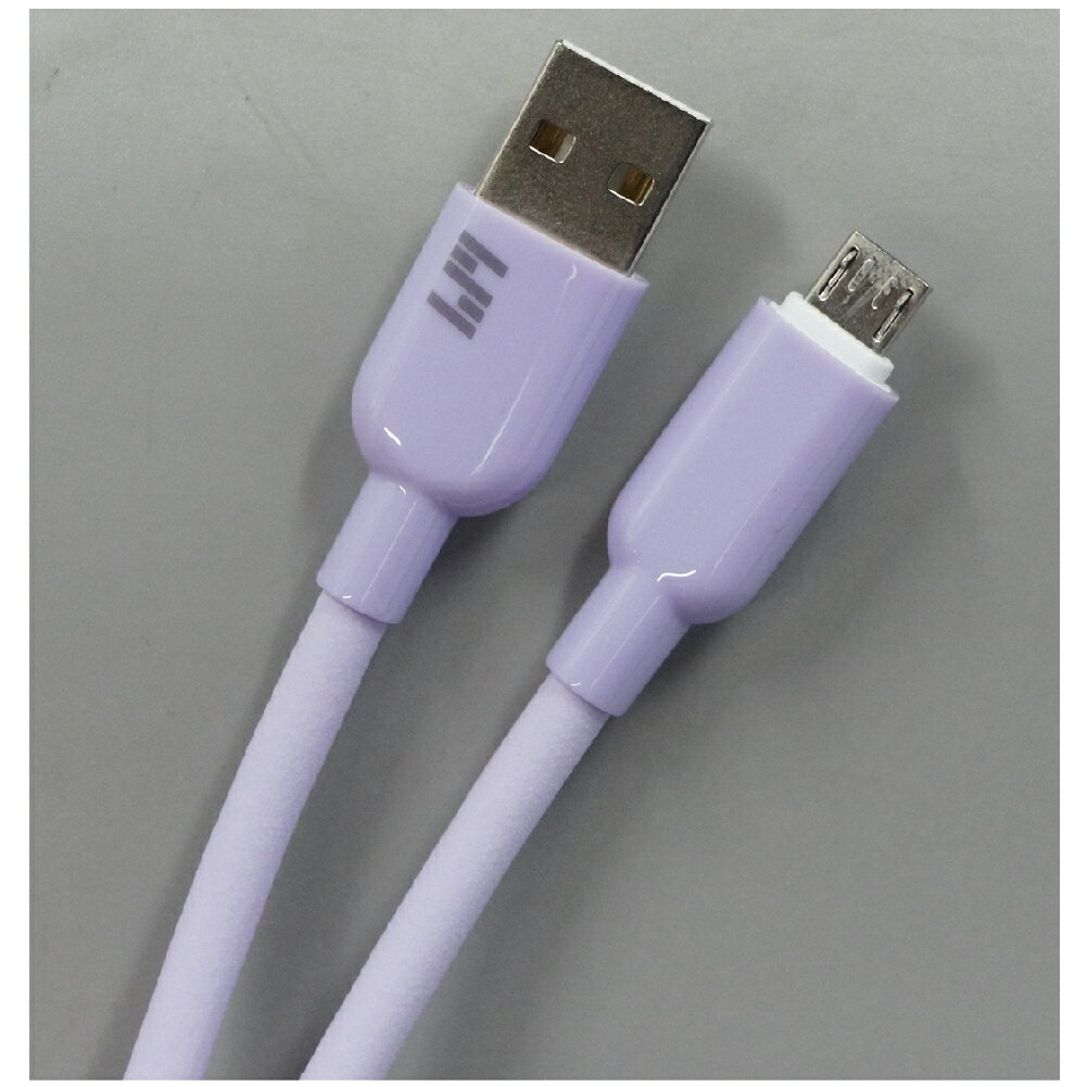 新品 USB充電ケーブル C-L600AM-PP TypeA → microUSB 最大電流：2.4A ケーブル長：1m カラー：パープル【180日保証】