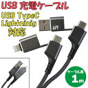 新品 USB充電ケーブル C-L950ACCL-BK TypeA・TypeC → TypeC・Lightning 最大電流:2.4A ケーブル長:1m カラー:ブラック【180日保証】(2)