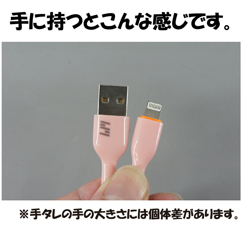 新品 USB充電ケーブル C-L737AL-PI TypeA → Lightning 最大電流：2.4A ケーブル長：1m カラー：ピンク【180日保証】 3