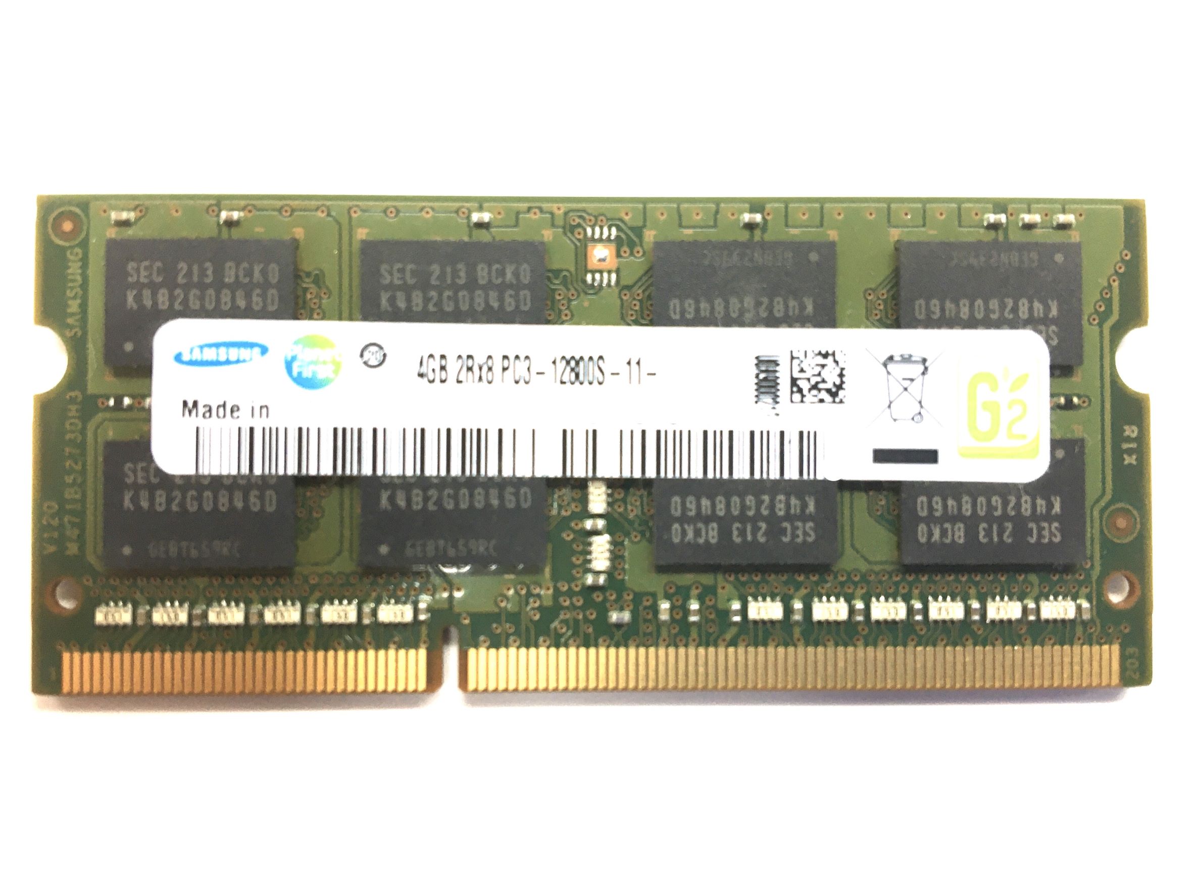 【送料無料】MEM: SAMSUNG製 ☆2R 8 PC3-12800S-11 ノートPC用メモリ 4GB 1枚 ＆ 動作保証品【3ケ月保証】