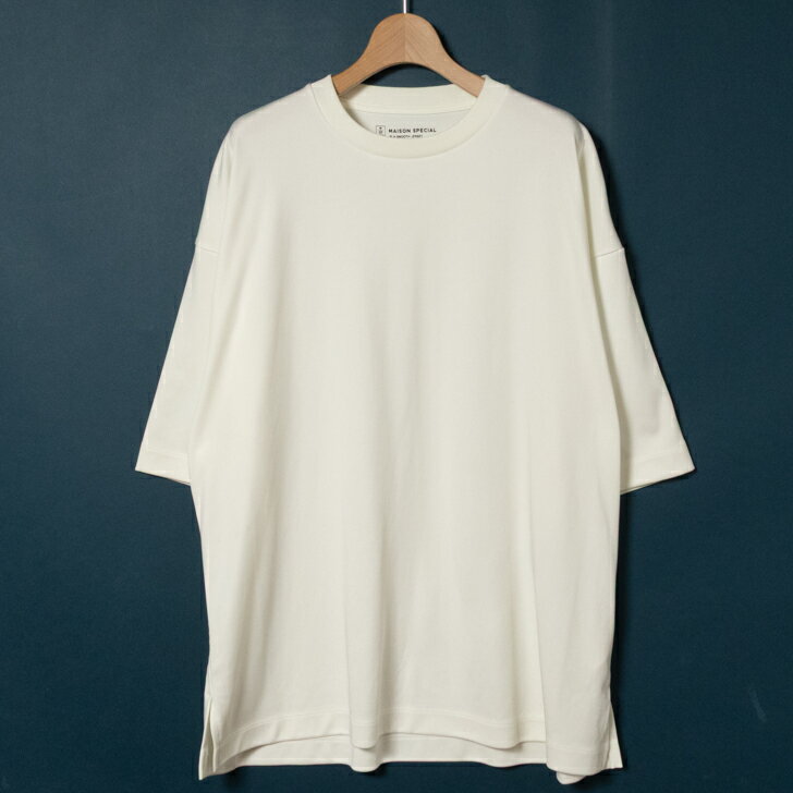 MAISON SPECIAL PLA SMOOTH JERSEY 11231411304 メゾン スペシャル プレーン 無地 Tシャツ 半袖 クリーム系 size 1