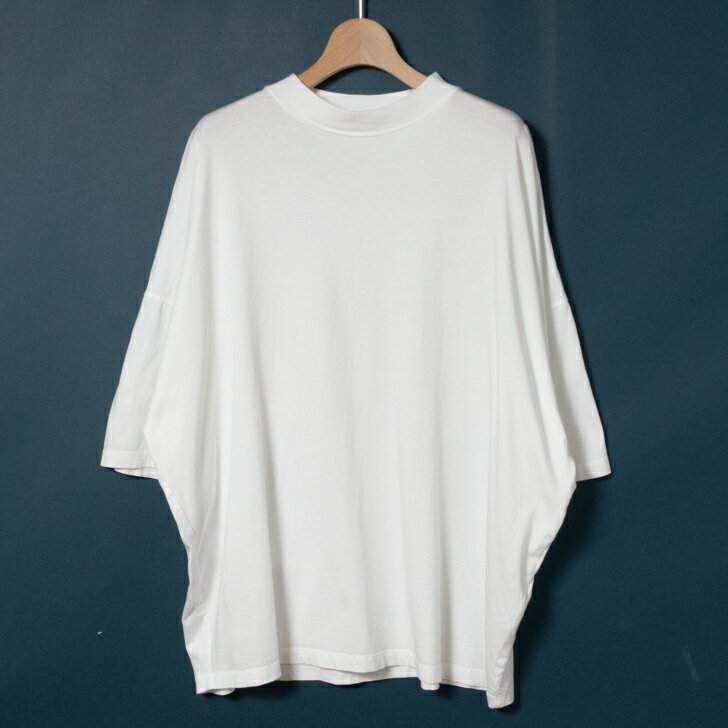 JILSANDER KK JM ZN 004 ジルサンダー モックネック コットンオーバーサイズ Tシャツ ホワイト系 S
