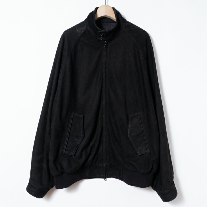 ssstein 26SS Cow Nubuck Swing Top Jacket ST.1382 BLACK シュタイン ヌバック スイングトップ ジャケット 牛革 カウレザー size L