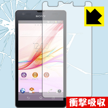 衝撃吸収【光沢】保護フィルム エクスペリア Xperia UL SOL22 日本製 自社製造直販