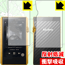 ※対応機種 : Astell&Kern A&ultima SP1000M ※製品内容 : 前面用1枚・背面用1枚※安心の国産素材を使用。日本国内の自社工場で製造し出荷しています。※写真はイメージです。特殊素材がしっかりと衝撃を吸収し、機器へのダメージをやわらげ、キズや衝撃から守ることができる『衝撃吸収【反射低減】保護フィルム』です。●衝撃を吸収して機器を保護特殊素材が外部からの衝撃を吸収し、機器へのダメージをやわらげます。●指紋が付きにくい防指紋コーティング表面は指紋がつきにくく、汚れを落としやすい、防指紋コーティング済みです。●アンチグレア(反射低減)タイプ画面の反射を抑えますので、屋外等でも見やすくなります。●気泡の入りにくい特殊な自己吸着タイプ接着面は気泡の入りにくい特殊な自己吸着タイプなので、簡単に貼ることができます。また、はがしても跡が残らず、何度でも貼り直しが可能です。●機器にぴったり！専用サイズそれぞれの機器にぴったりな専用サイズだから、切らずに貼るだけです。※この機器は周辺部が曲面となったラウンド仕様のため、保護フィルムを端まで貼ることができません。(表示部分はカバーしています)衝撃を吸収する特殊素材「特殊シリコーン樹脂層」がしっかりと衝撃を吸収し、機器へのダメージをやわらげるので、キズや衝撃から守ることができます。※本製品は外部からの衝撃をやわらげるもので、画面や機器が破損・故障しないことを保障するものではありません。　衝撃吸収実験※このテストは、一般的な机の高さと同じ、70cmの高さから約200gの鉄球をガラスに落としておこなったものです。「通常の液晶・背面保護フィルム」を貼ったものでは割れて、「衝撃吸収保護フィルム」を貼ったものは特殊シリコーン樹脂層がたわむことで衝撃を吸収して割れません。【ポスト投函送料無料】商品は【ポスト投函発送 (追跡可能メール便)】で発送します。お急ぎ、配達日時を指定されたい方は以下のクーポンを同時購入ください。【お急ぎ便クーポン】　プラス110円(税込)で速達扱いでの発送。お届けはポストへの投函となります。【配達日時指定クーポン】　プラス550円(税込)で配達日時を指定し、宅配便で発送させていただきます。【お急ぎ便クーポン】はこちらをクリック【配達日時指定クーポン】はこちらをクリック特殊素材が衝撃を吸収し、キズや衝撃から機器を守る反射低減タイプ！