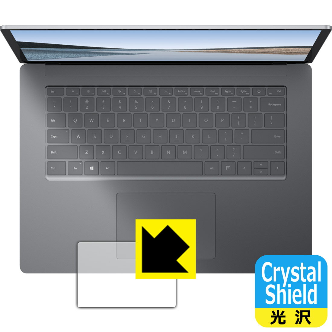 Crystal Shield サーフェス Surface Laptop 3 (15インチ)(2019年10月発売モデル) トラックパッド用 (3枚セット) 日本製 自社製造直販(2.0)
