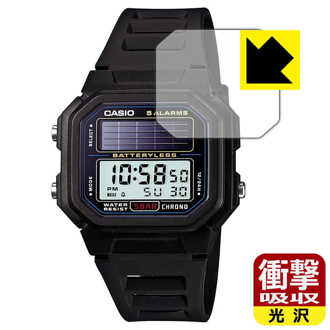 CASIO AL-190Wシリーズ 用 衝撃吸収【 光沢 】保護フィルム 日本製 自社製造直販