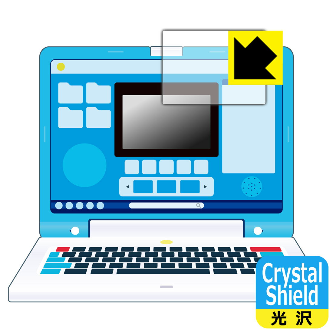 Crystal Shield ドラえもん ラーニングパソコン 用 液晶保護フィルム 日本製 自社製造直販