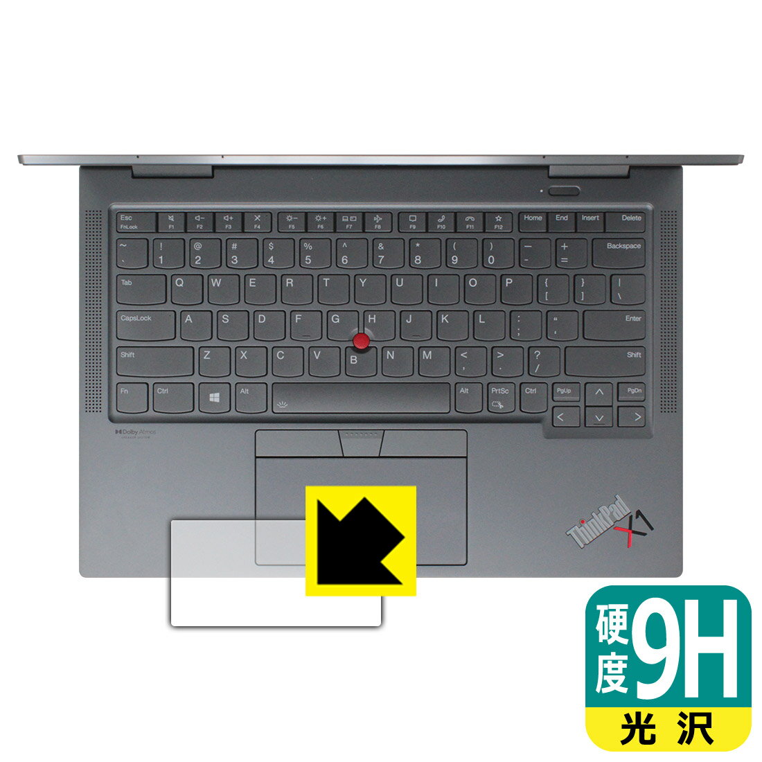9H高硬度【 光沢 】保護フィルム ThinkPad X1 Yoga Gen 6 (2021モデル) クリックパッド用 日本製 自社製造直販
