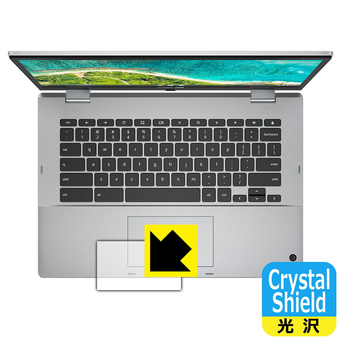 Crystal Shield ASUS Chromebook Flip CM1 (CM1400FXA) タッチパッド用 日本製 自社製造直販