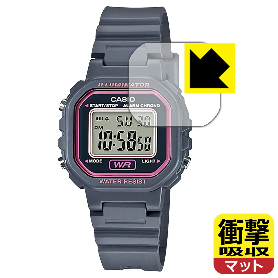 CASIO LA-20WHシリーズ 用 衝撃吸収【 反射低減 】保護フィルム 日本製 自社製造直販