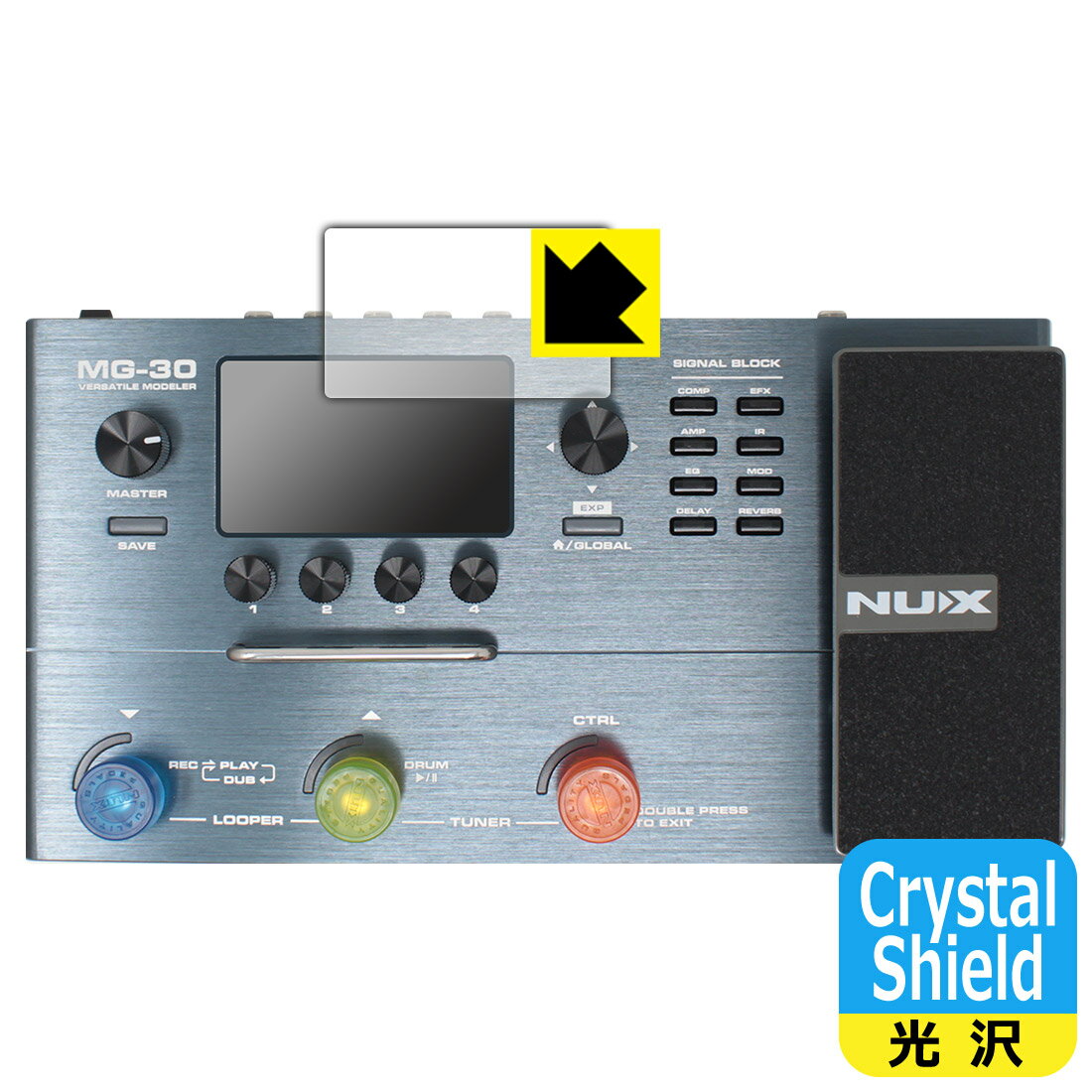 Crystal Shield  ݸե NUX MG-30 (ǥץ쥤) 3祻å  ¤ľ