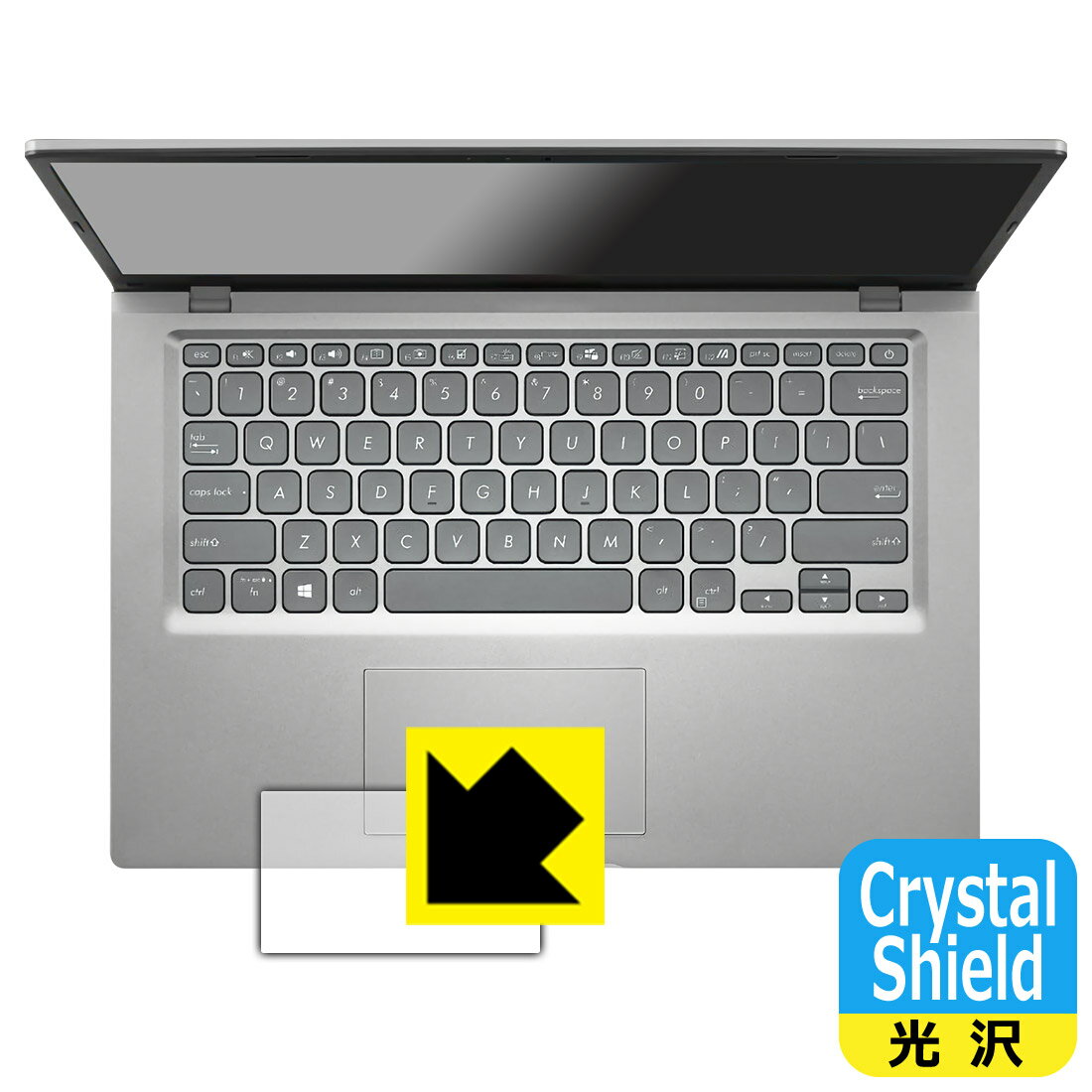 Crystal Shield【 光沢 】保護フィルム ASUS X415JA (2022) タッチパッド用 (3枚セット) 日本製 自社製造直販