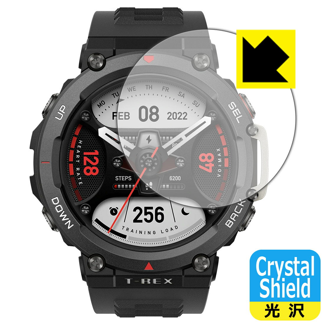 Crystal Shield【光沢】保護フィルム Amazfit T-Rex 2 日本製 自社製造直販