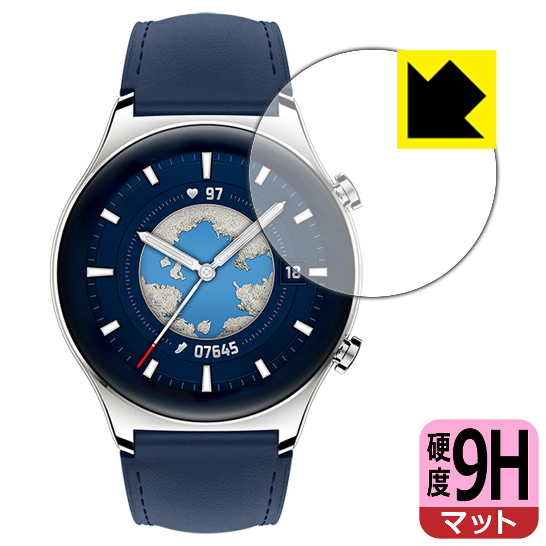 9H高硬度【 反射低減 】保護フィルム Honor Watch GS 3 日本製 自社製造直販