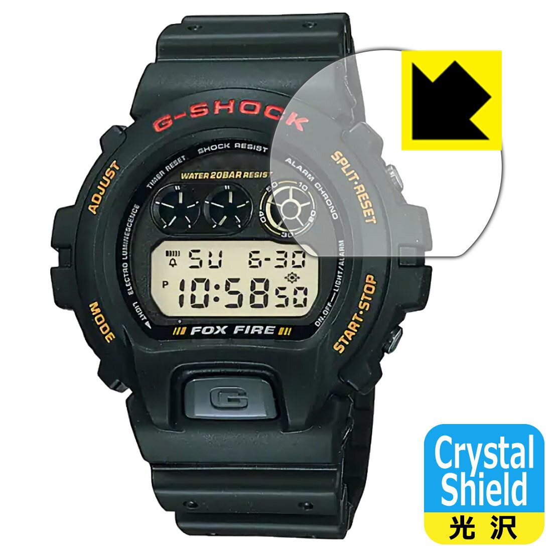 Crystal Shield【 光沢 】保護フィルム G-SHOCK DW-6900シリーズ (3枚セット) 日本製 自社製造直販