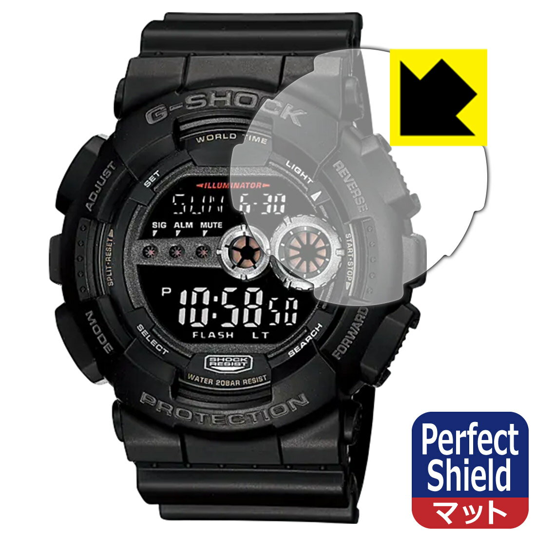 Perfect Shield【 反射低減 】保護フィルム G-SHOCK GD-100シリーズ (3枚セット) 日本製 自社製造直販
