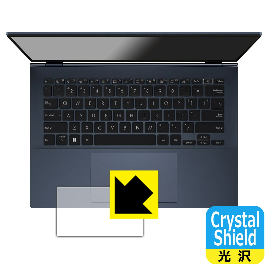 Crystal Shield【 光沢 】保護フィルム ASUS ZenBook 14 OLED (UX3402ZA) タッチパッド用 (3枚セット) 日本製 自社製造直販