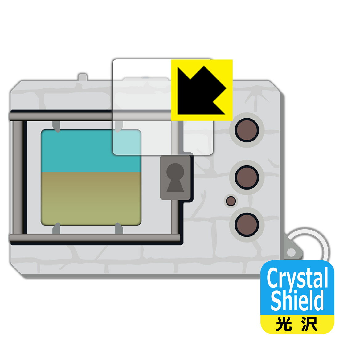デジタルモンスターCOLOR / Ver.2 / Ver.3 / Ver.4 / Ver.5 用 Crystal Shield【 光沢 】保護フィルム 日本製 自社製造直販
