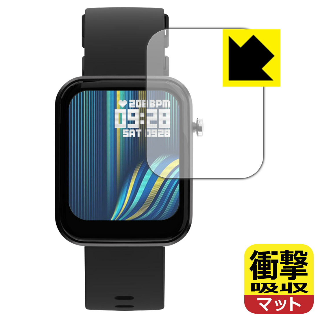 衝撃吸収【 反射低減 】保護フィルム AREA スマートウォッチ ARW-P22 日本製 自社製造直販