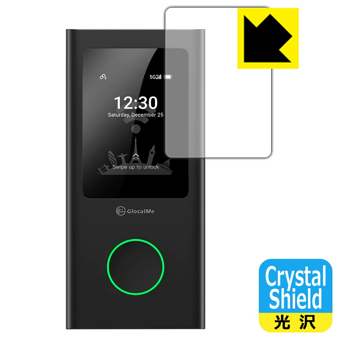 Crystal Shield【光沢】保護フィルム GlocalMe U50 Numen Air (画面用) 3枚セット 日本製 自社製造直販