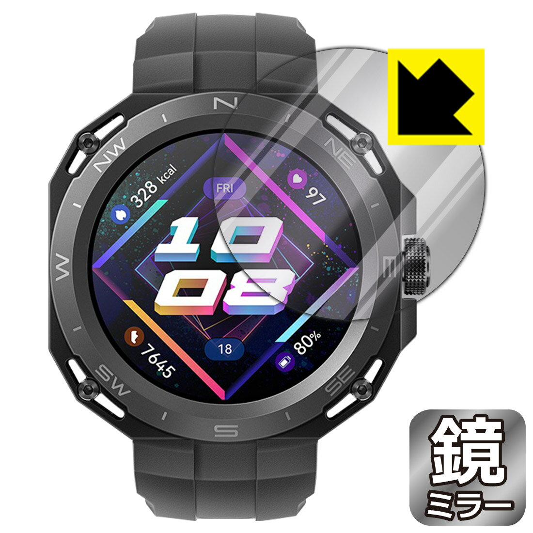 Mirror Shield 保護フィルム HUAWEI WATCH GT Cyber 【 ケースを装着してから貼るタイプ 】 日本製 自社製造直販