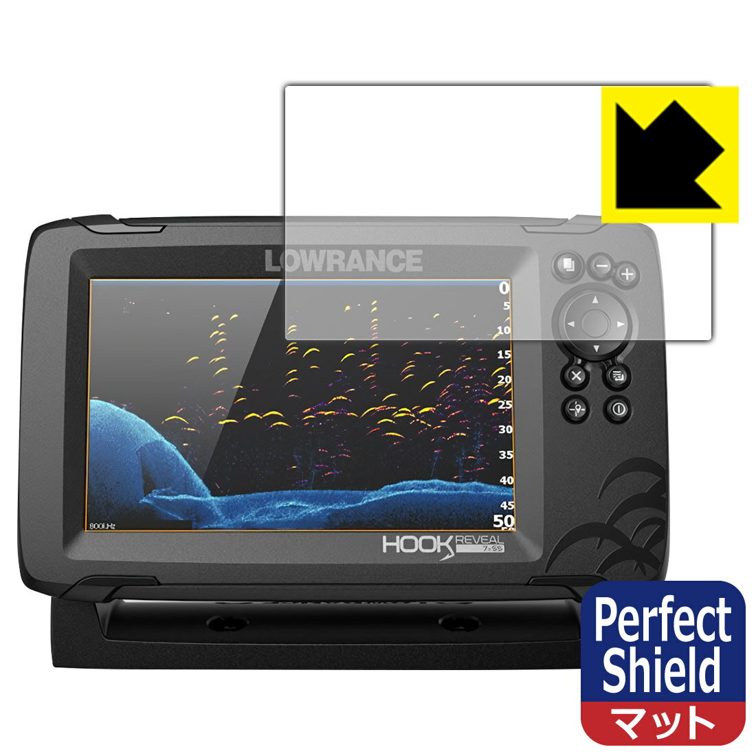 Perfect Shield【 反射低減 】保護フィルム LOWRANCE HOOK Reveal 7X / 7 (3枚セット) 日本製 自社製造直販