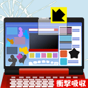 ディズニー ワンダフルドリームパソコン / アンパンマン カラーパソコンスマート用 衝撃吸収【 光沢 】保護フィルム 日本製 自社製造直販