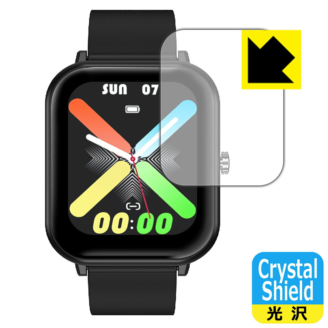 Crystal Shield【 光沢 】保護フィルム スマートウォッチ Q9 PRO 【 1.9インチモデル 】 日本製 自社製造直販