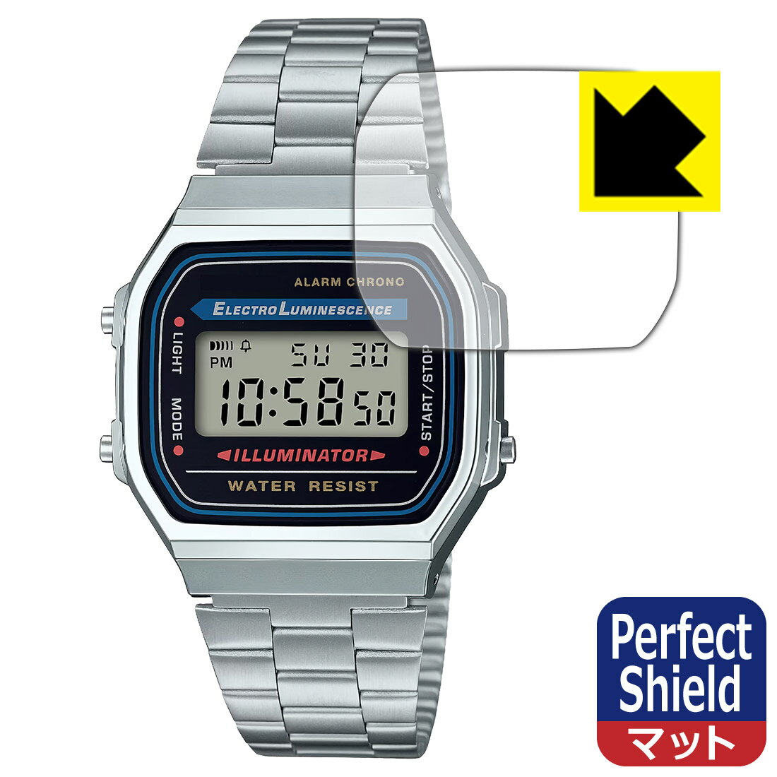 【 スーパーSALE 10%OFF 】CASIO Collection A168WA 用 Perfect Shield【 反射低減 】保護フィルム 日本製 自社製造直販