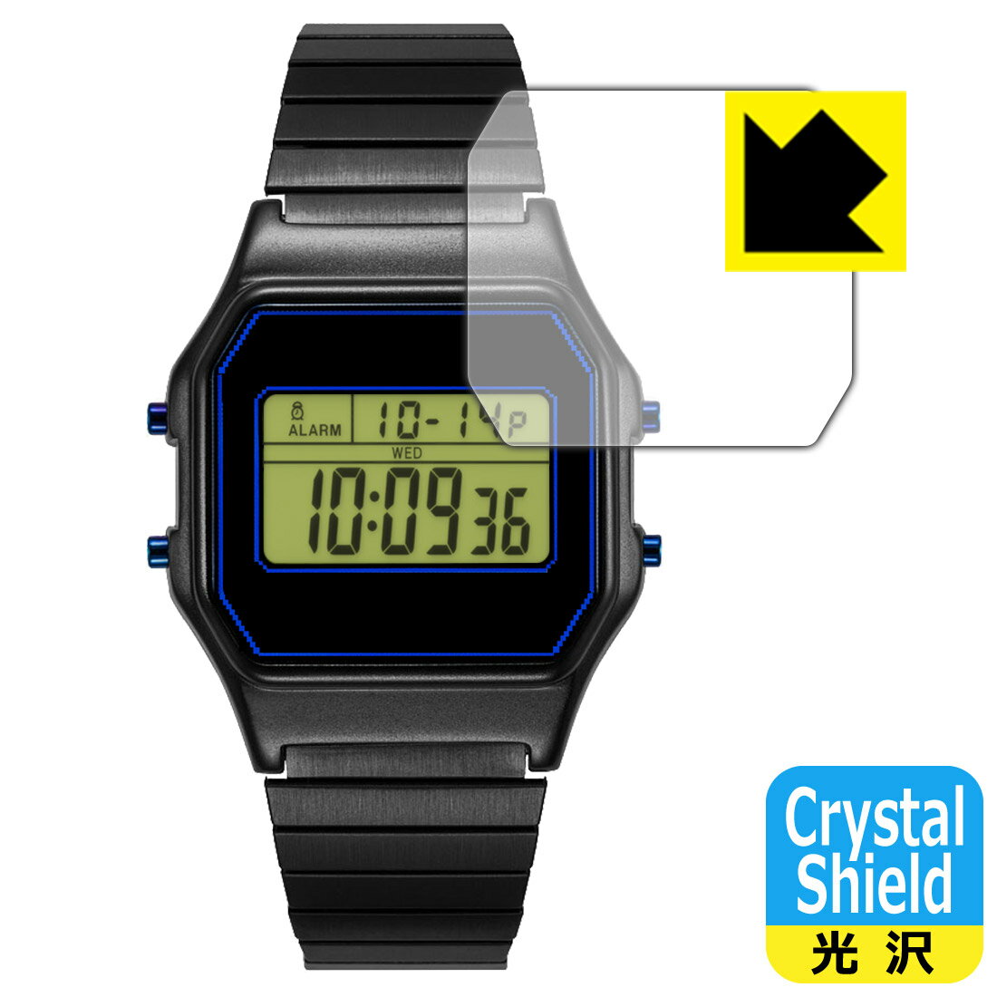 Crystal Shield【光沢】保護フィルム TIMEX Classic Digital TIMEX 80 PAC-MAN x TIMEX 日本製 自社製造直販