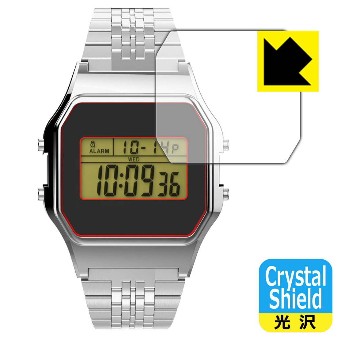 Crystal Shield保護フィルム TIMEX Classic Digital TIMEX 80 TIMEX x スペースインベイダー (3枚セット) 日本製 自社製造直販