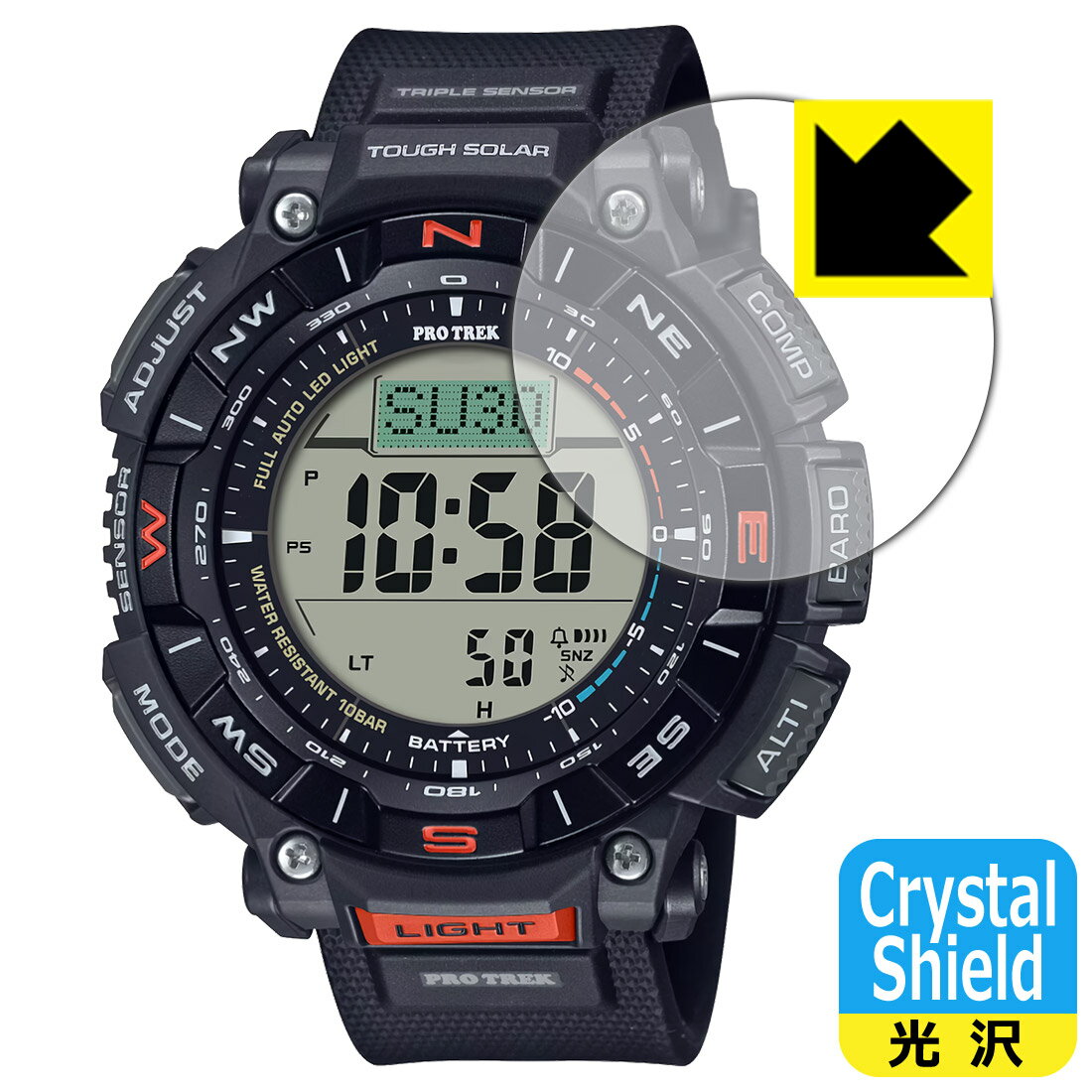 Crystal Shield  ݸե PRO TREK PRG-340꡼  ¤ľ