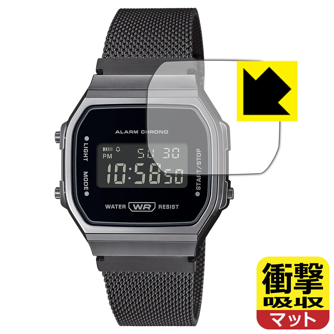 衝撃吸収【 反射低減 】保護フィルム CASIO A168シリーズ 日本製 自社製造直販