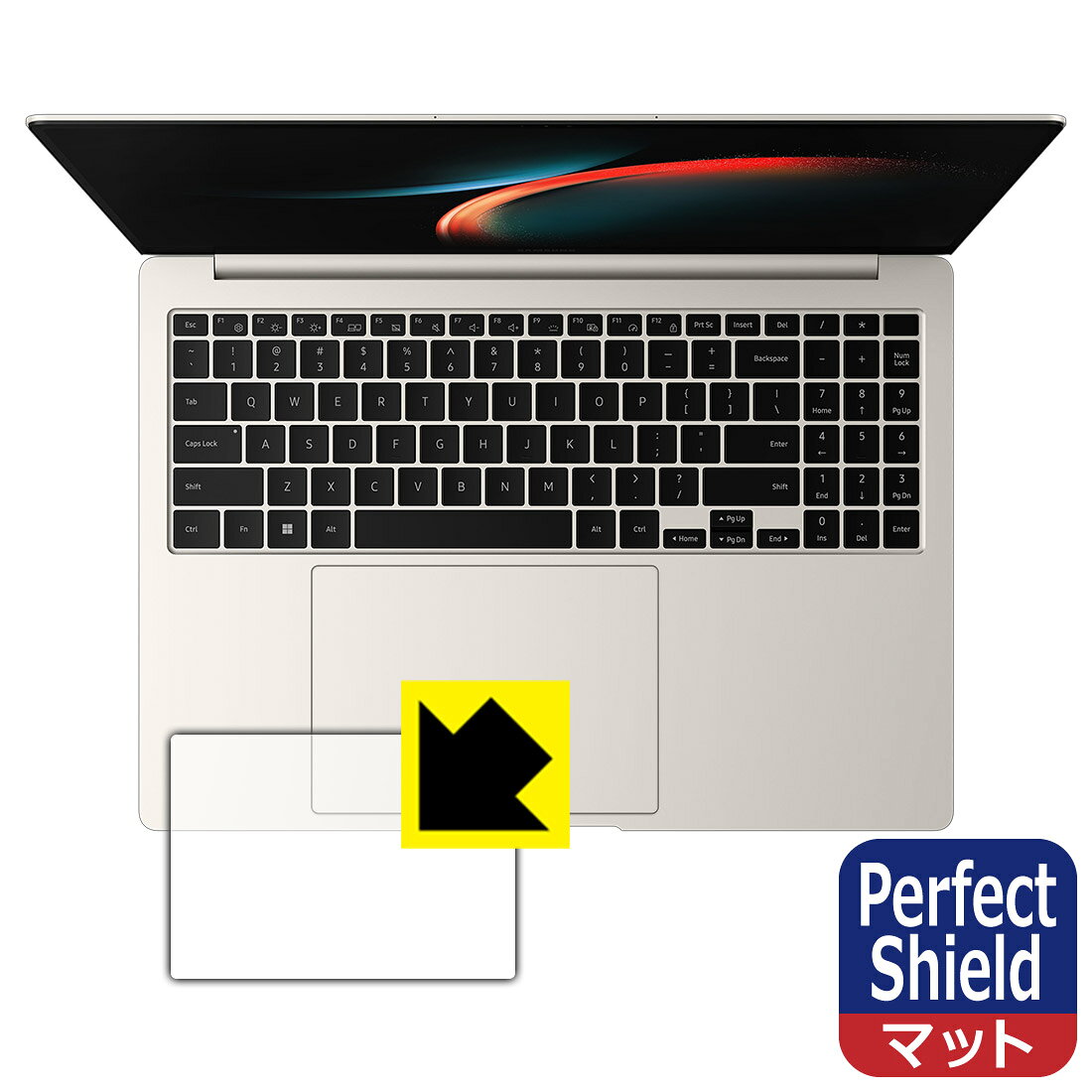対応機種●対応機種 : Samsung Galaxy Book3 Pro (16インチ)専用の商品です。 (ギャラクシー ブック)●製品内容 : タッチパッド用フィルム3枚・クリーニングワイプ1個●「Perfect Shield」は画面の反射を抑え、指のすべりもなめらかな指紋や皮脂汚れがつきにくい『アンチグレアタイプ(非光沢)のタッチパッド保護フィルム』●安心の国産素材を使用。日本国内の自社工場で製造し出荷しています。 ★貼り付け失敗交換サービス対象商品★ 国内自社工場製造・発送だからできる 安心の製品保証とサポート ■製品保証 お届けした製品が誤っていたり、不具合があった場合などには、お届けから1ヶ月以内にメールにてお問い合わせください。交換等対応させていただきます。[キャンセル・返品（返金・交換）について] ■■貼り付け失敗時の交換サービス■■貼り付けに失敗しても1回だけ無償交換ができます。(失敗したフィルムをお送りいただき、新品に無償交換します。往復の送料のみお客様にご負担をお願いいたします。詳しくは製品に同封の紙をご確認ください) ■■保護フィルム貼り付け代行サービス■■保護フィルムの貼り付け作業に自信がない方には、PDA工房で貼り付け作業を代行いたします。(PDA工房の保護フィルムのみが対象です。詳しくは製品に同封の紙をご確認ください) Perfect Shield【反射低減】保護フィルム 素材説明 ■画面の映り込みを抑える反射防止タイプ！表面に微細な凹凸を作ることにより、外光を乱反射させギラツキを抑える「アンチグレア加工」がされております。屋外での太陽光の映り込み、屋内でも蛍光灯などの映り込みが気になるシーンが多い方におすすめです。また、指紋がついた場合でも目立ちにくいという特長があります。■防指紋のハードコート！さらさらな指ざわり！指滑りはさらさらな使用感でストレスのない操作・入力が可能です。ハードコート加工がされており、キズや擦れに強くなっています。簡単にキズがつかず長くご利用いただけます。反射防止のアンチグレア加工で指紋が目立ちにくい上、表面は防汚コーティングがされており、皮脂や汚れがつきにくく、また、落ちやすくなっています。■気泡の入りにくい特殊な自己吸着タイプ接着面は気泡の入りにくい特殊な自己吸着タイプです。素材に柔軟性があり、貼り付け作業も簡単にできます。また、はがすときにガラス製フィルムのように割れてしまうことはありません。貼り直しが何度でもできるので、正しい位置へ貼り付けられるまでやり直すことができます。■安心の日本製最高級グレードの国産素材を日本国内の弊社工場で加工している完全な Made in Japan です。安心の品質をお届けします。 【ポスト投函送料無料】商品は【ポスト投函発送 (追跡可能メール便)】で発送します。お急ぎ、配達日時を指定されたい方は以下のクーポンを同時購入ください。【お急ぎ便クーポン】　プラス110円(税込)で速達扱いでの発送。お届けはポストへの投函となります。【配達日時指定クーポン】　プラス550円(税込)で配達日時を指定し、宅配便で発送させていただきます。【お急ぎ便クーポン】はこちらをクリック【配達日時指定クーポン】はこちらをクリック