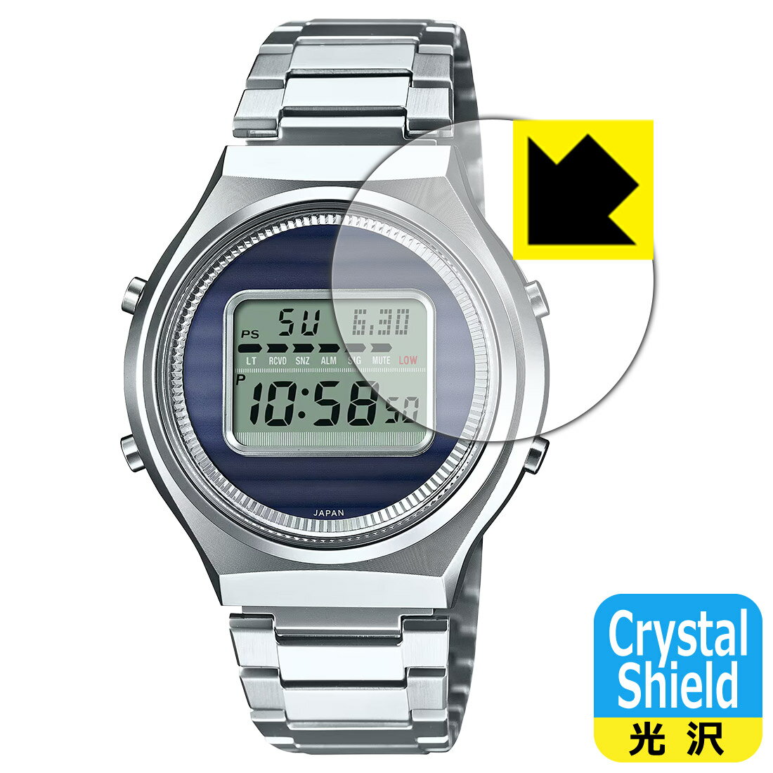 Crystal Shield【 光沢 】保護フィルム CASIO TRN-50-2A / TRN-50SS-2A (風防用) 3枚セット 日本製 自社製造直販(2)