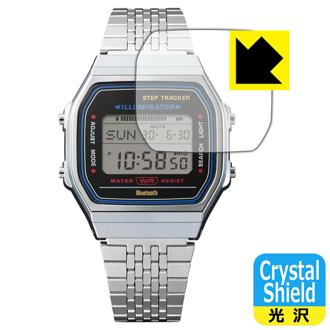 Crystal Shield【 光沢 】保護フィルム CASIO Collection ABL-100WE / ABL-100WEG 日本製 自社製造直販