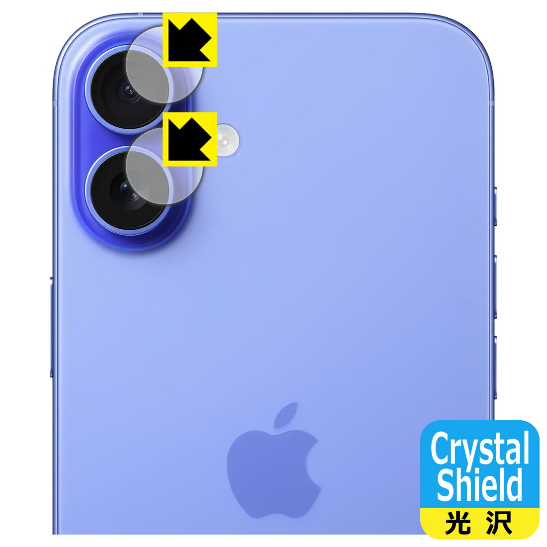 Crystal Shield�� ���� ���ݸ�ե���� iPhone 16 Plus (�����������) ������ ������¤ľ��